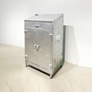 Armari metàl·lic amb 3 compartiments i dos calaixos, per a taller, fàbrica, nau industrial