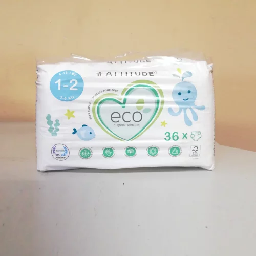 Pañales ecológicos ATTITUDE para bebés de 3 a 6kg en venta en cabauoportunitats.com