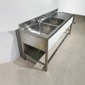 Fregadero con 2 senos y escurridor de segunda mano, buen estado