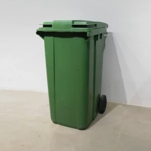 Cubo de plástico con ruedas para basura Perfecto para uso doméstico y profesional