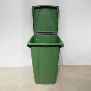 Cubo de plástico con ruedas para basura Perfecto para uso doméstico y profesional