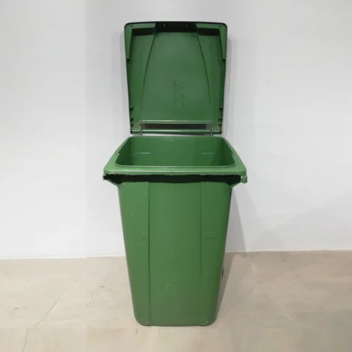 Cubo de plástico con ruedas para basura Perfecto para uso doméstico y profesional
