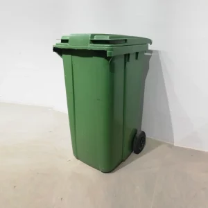 Cubo de plástico con ruedas para basura Perfecto para uso doméstico y profesional