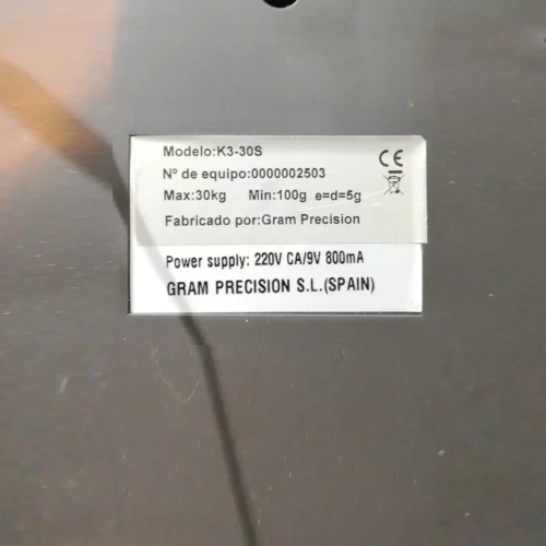 Báscula de pie GRAM 30Kg con plataforma de acero inoxidable, de segunda mano