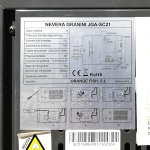 Frigorífico expositor GRANINI JGA-SC21 con puesta de cristal de segunda mano en buen estado