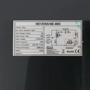 Frigorífico expositor NE-993 con puerta de cristal de segunda mano en buen estado