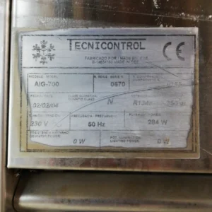 Nevera TECNICONTROL de 4 portes en acer inoxidable apta per a ús professional