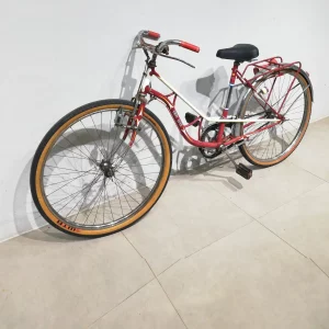 Bicicleta de paseo DERBI de ocasión en buen estado, color rojo/blanco con rueda de ø65cm