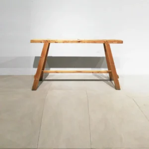 Cavallet de fusta de 150x35x79cm de segona mà per a taller, magatzem o decoració