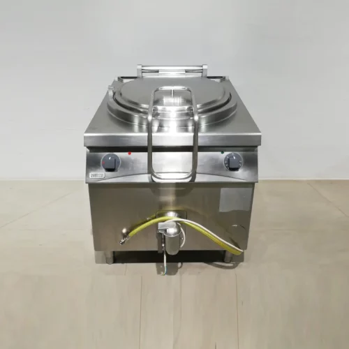 Marmita industrial ZANUSSI de acero inoxidable de 100 litros de capacidad de segunda mano