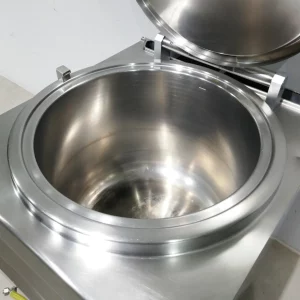 Marmita industrial ZANUSSI de acero inoxidable de 100 litros de capacidad de segunda mano