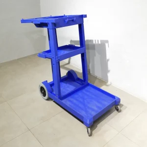 Carro de neteja (50x116x101cm) de segona fet de plàstic blau de gran resistència