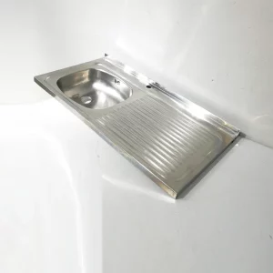 Fregadero de inox con escurridor de 100x50x22 cm, perfecta tanto para uso doméstico como profesional
