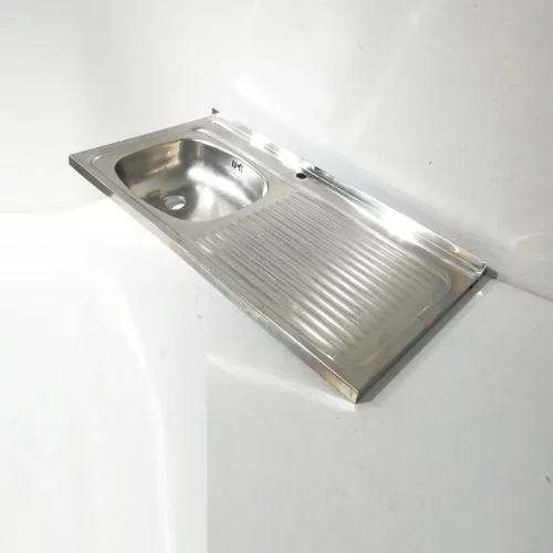 Fregadero de inox con escurridor de 100x50x22 cm, perfecta tanto para uso doméstico como profesional