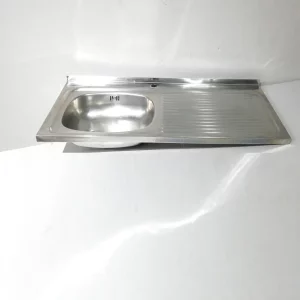 Fregadero de inox con escurridor de 100x50x22 cm, perfecta tanto para uso doméstico como profesional