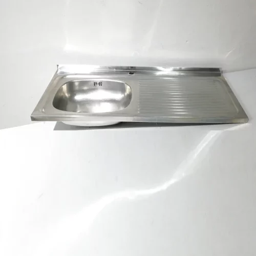 Fregadero de inox con escurridor de 100x50x22 cm, perfecta tanto para uso doméstico como profesional