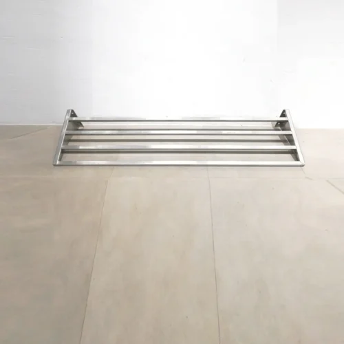 Estante de acero inoxidable para pared (160x48x25cm) de segunda mano en buen estado