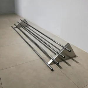 Estante de acero inoxidable para pared (200x40x29cm) de segunda mano en buen estado 