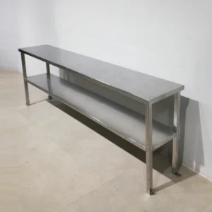 Estante de acero inoxidable (200x35x70cm) de segunda mano en buen estado