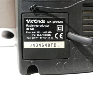 Radio MX ONDA MX-MRH295 sintonizador FM/AM con reproductor de CD en buen estado