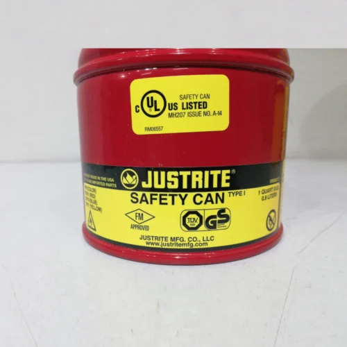 Recipiente JUSTRITE 0,9 litros de acero apto para almacenar y distribuir líquidos inflamables