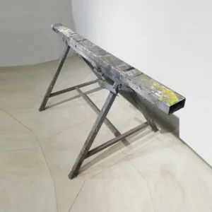 Caballete de obra (189x96x86cm) de ocasión hecho de hierro en buen estado