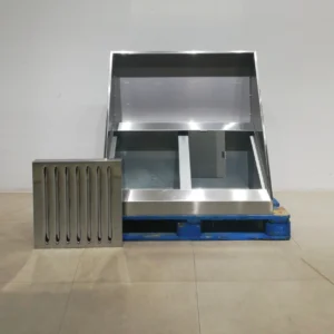 Campana d'acer inoxidable de 2 filtres sense motor per a ús professional en venda a cabauoportunitats.com