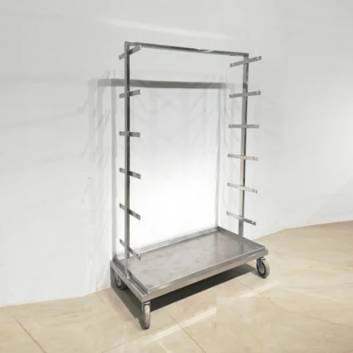 Carro d'acer inoxidable de 103x55x167cm de segona mà en bon estat