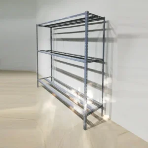 Prestatgeria metàl·lica (222x55x199cm) de segona mà en bon estat