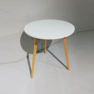 Taula auxiliar de fusta (ø45x50cm) de segonam mà en bon estat