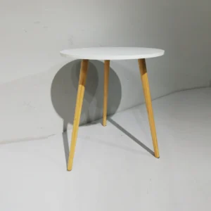 Taula auxiliar de fusta (ø45x50cm) de segonam mà en bon estat