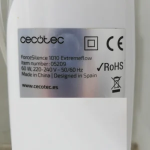 Ventilador de pie CECOTEC FORCESILENCE 1010 EXTREMEFLOW, elegante, de color blanco en venta en cabauoportunitats.com