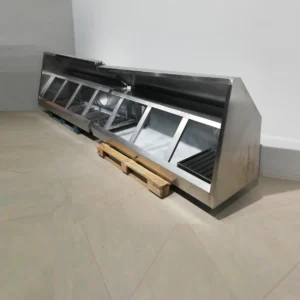 Campana d'acer inoxidable (400x67x92) de segona mà sense motor per a bar, restaurant, hotel