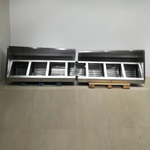 Campana d'acer inoxidable (400x67x92) de segona mà sense motor per a bar, restaurant, hotel