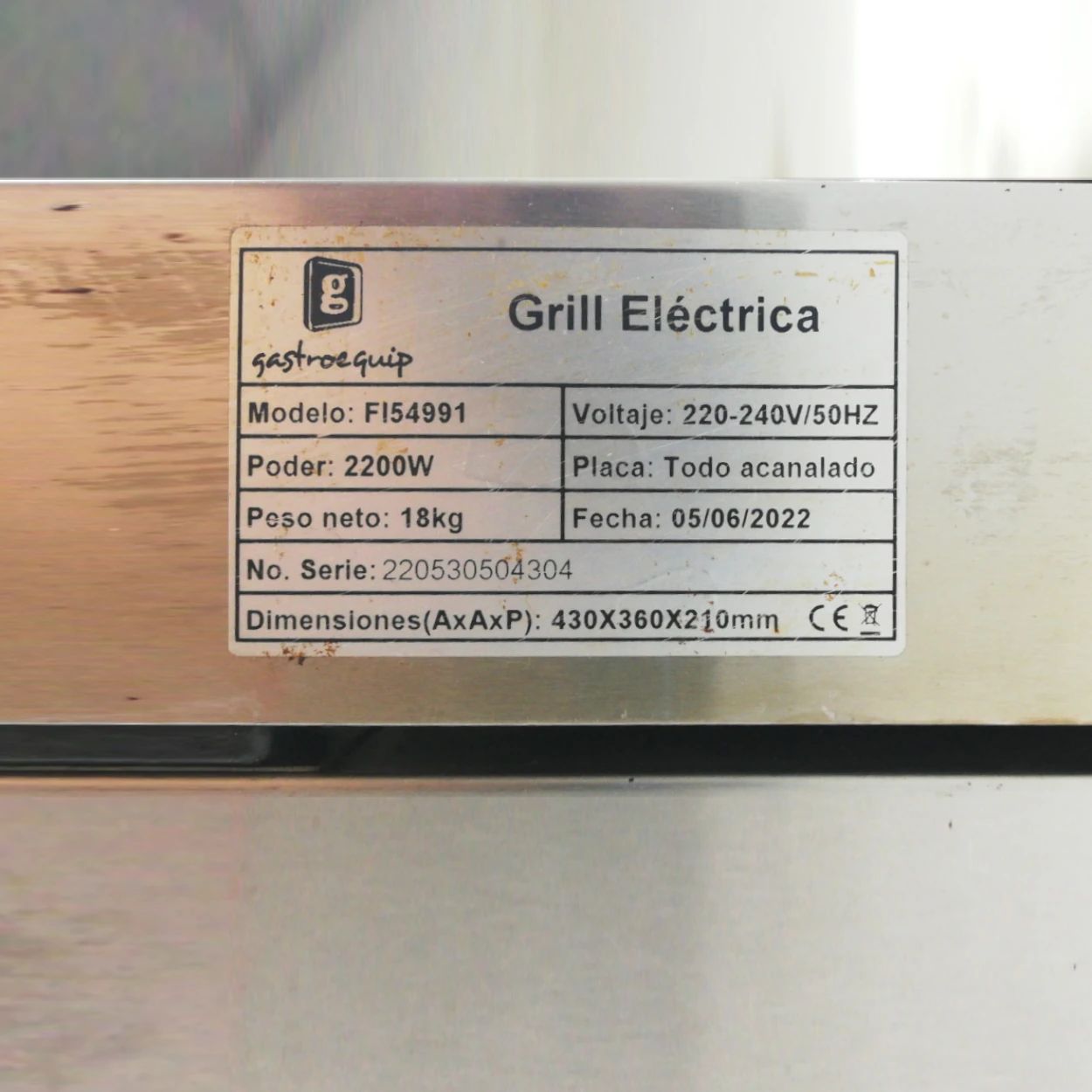 Plancha grill GASTROEQUIP FL54991 perfecta para bar, restaurante, hotel... de segunda mano