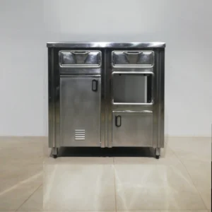 Moble per a cafetera 103x56x116cm d’ocasió fet de xapa d’acer inoxidable de gran qualitat