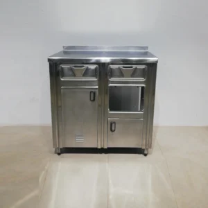 Moble per a cafetera 103x56x116cm d’ocasió fet de xapa d’acer inoxidable de gran qualitat