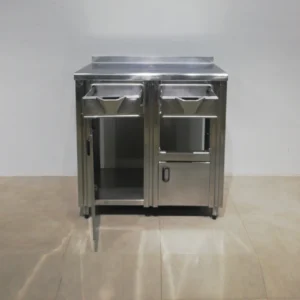 Moble per a cafetera 103x56x116cm d’ocasió fet de xapa d’acer inoxidable de gran qualitat