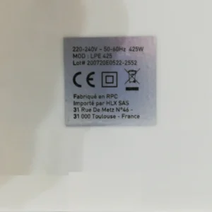 Panel calefactor de fibra LPE 425W perfecto tanto para uso doméstico como profesional