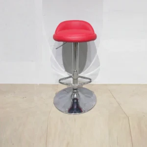 Tamborets giratoris de color vermell (36x40x84cm) de segona mà en bon estat
