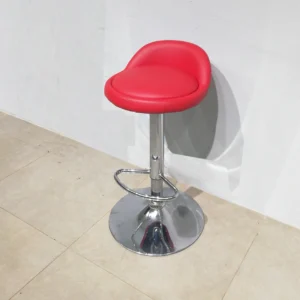 Tamborets giratoris de color vermell (36x40x84cm) de segona mà en bon estat