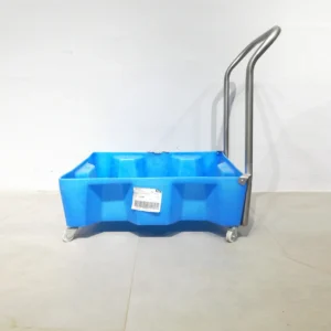 Carro amb cubeta per a recollir líquids de segona mà en bon estat