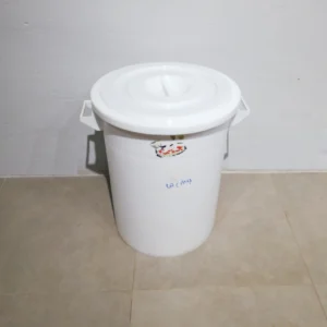 Cubo para basura con tapa de plástico (ø50x58cm) de gran calidad