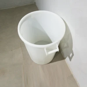 Cubo para basura con tapa de plástico (ø52x67cm) de 130 litros