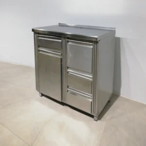 Moble per a cafetera 100x56x112cm d’ocasió fet de xapa d’acer inoxidable de gran qualitat