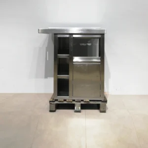 Moble per a cafetera 93x60x103 cm d’ocasió fet de xapa d’acer inoxidable de gran qualitat