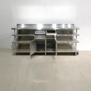 Mueble para cafetera INFRICO 245x60x116 cm de ocasiรณn Fabricado en chapa de acero inoxidable