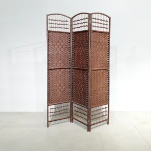 Para-vent d'ocasió (120x180cm) de 3 plafons fet de puntals de bambú