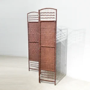 Para-vent d'ocasió (120x180cm) de 3 plafons fet de puntals de bambú