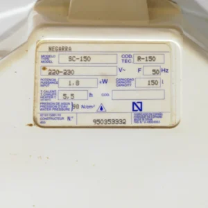 Termo elรจctric d'aigua calenta NEGARRA SC-150 de 150 litres de segona mร